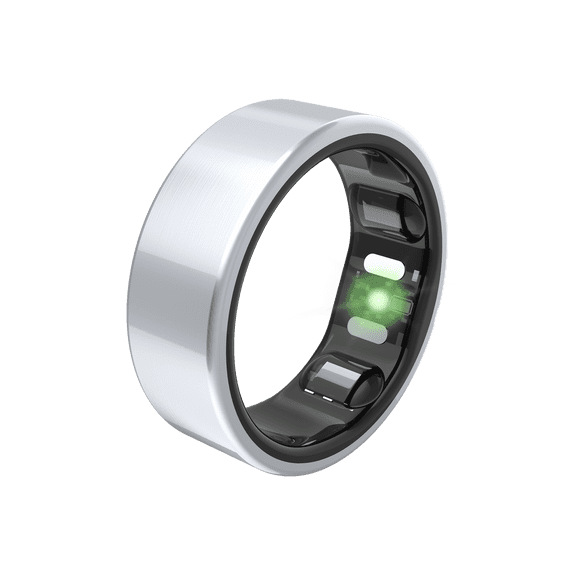 QALO QRNT Slim Smart Ring, Size 10, Sleep/Heart Rate/Movement Tracker, Matte Silver, Unisex