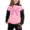 thumbnail image 1 of FAOWME Ensemble Sweat à Capuche Imprimé Nœud Enfant Manches Longues Rose 13-14 Ans, 1 of 4