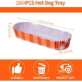 thumbnail image 2 of Paper Hot Dog Trays,Disposable Hot Dog Holder for Hot Dogs,Snacks,5.5 Inch Topboutique Paper Food Trays for Sandwiches and Hamburgers,Paper Hotdog Rectangular Fluted Liners,Orange,200 Pcs, 2 of 8