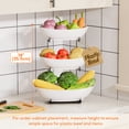 thumbnail image 6 of Lifewit Plastic Fruit Bowl Basket for Kitchen Countertop, 3 Tier Fruit Holder with Black Metal Stand, Serving Tray for Food, Vegetable, Cake, Dessert in Party, 6 of 9
