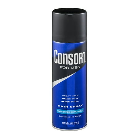 Consort For Men Hair Spray Unscented Extra Hold, 8.3 OZ