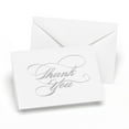 thumbnail image 2 of Hortense B. Hewitt HBH 3 1/2" x 4 7/8" Wedding Thank You Card White/Silver Foil 50/Pack 20621ST, 2 of 2
