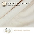 thumbnail image 5 of Howarmer Large Off-White Fleece Throw Blankets, Queen Size Soft Fuzzy Blanket for Women Men and s, All Season Lightweight Microfiber Fluffy Blanket, 90 x 90 inch, 5 of 6