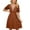 Brown, variant on Bigersell Prom Dresses Women's Short Sleeve V-Neck Solid Color Pocket Dress Bodycon Dresses for Female Women's Plus Ball Gown Dresses, Style 25921, White L