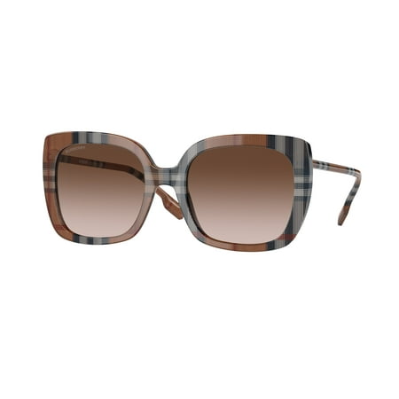 Burberry CAROLL BE 4323 Plastic Womens Square Sunglasses Brown Check 54mm Adult