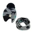 thumbnail image 4 of Funie Dinosaur Jacquard Children Boys Girls Winter Ear Caps Knitted Hat Scarf Set, 4 of 7