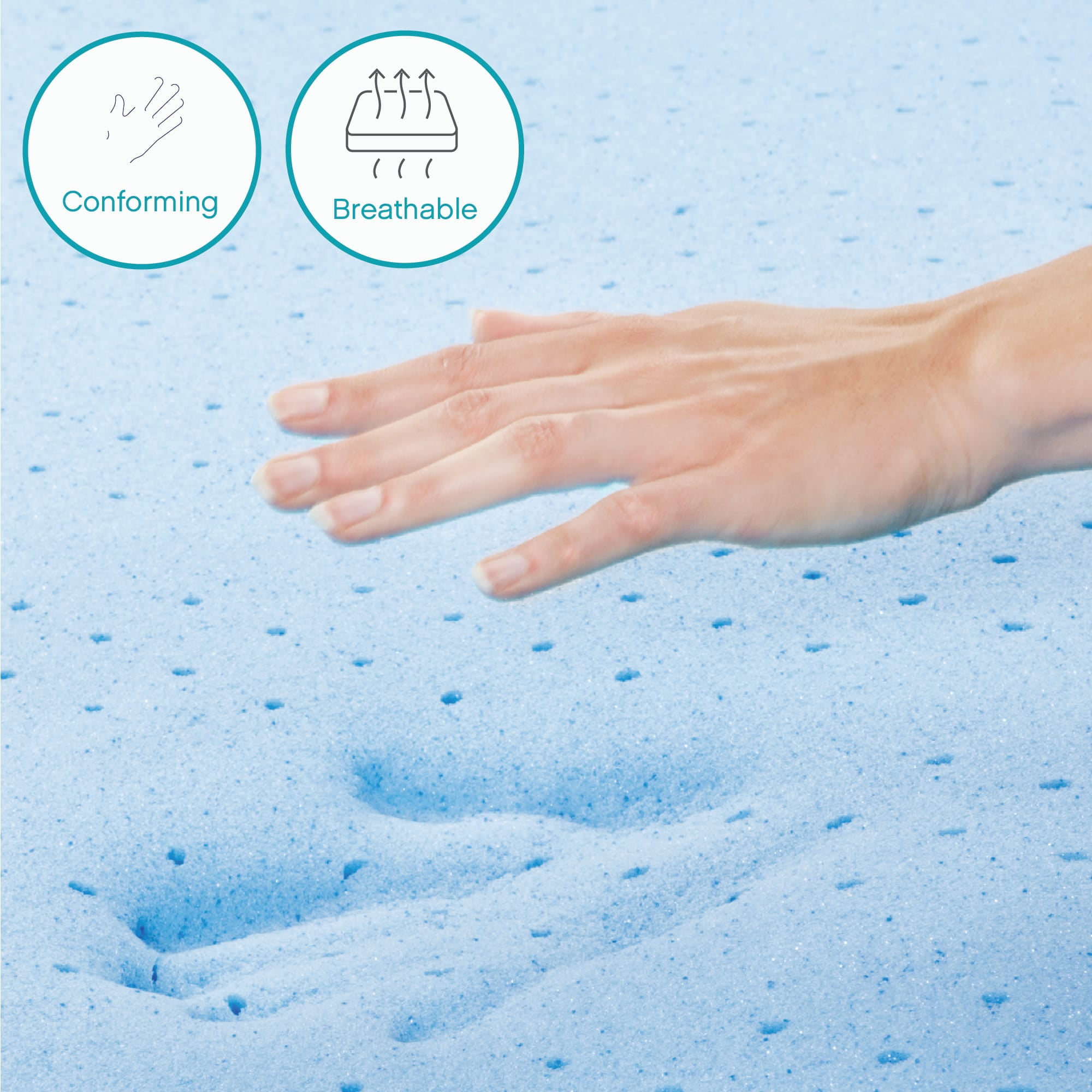 Cool Gel 4" Memory Foam Replacement Sleep Sofa Bed Mattress, Queen