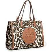 Tory Burch Hb Ella Leopard Canvas Small Tote Reva Leopard OS