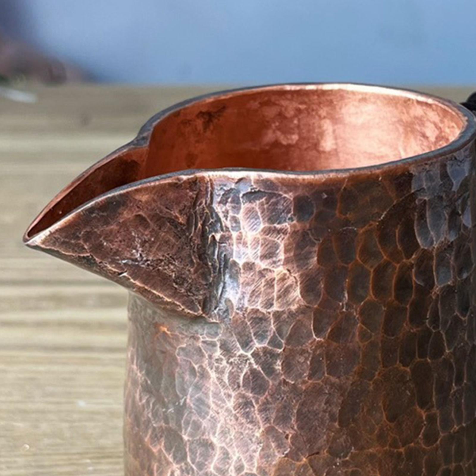 Baoblaze Copper Mug 7.5 oz Tea Maker Art Craft Espresso Cup for Home Latte Art Hiking