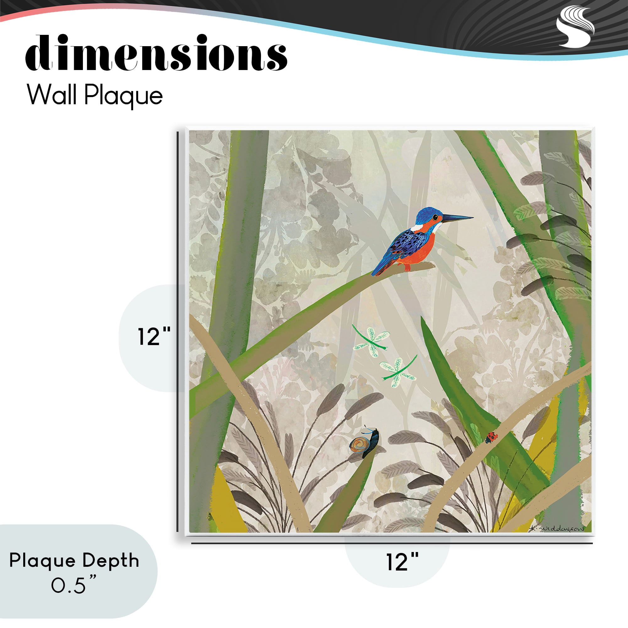 Stupell Industries Kingfisher Among Branches Wall Plaque Art, design by Kay Widdowson