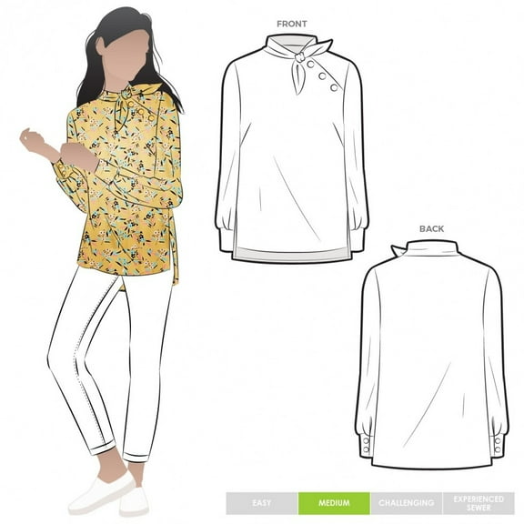 Style Arc Sewing Pattern Macey Blouse Women
