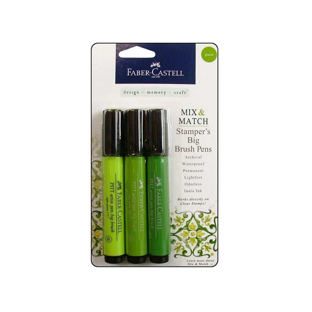 Baffle Regeneratie Aanbod FaberCastell Stampers MM Big Brush Pen Set Green - Walmart.com