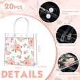 thumbnail image 2 of Bolsas de regalo Aliceset de PVC transparente con estampado floral, 20 unidades, para fiestas, 20 x 20 x 8 cm, 2 of 7