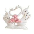 thumbnail image 3 of jifeng Swan Figurines Animal Decoration Collection Centerpiece Craft Sculptures Statues Pink, 3 of 9
