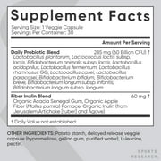 Sports Research® Daily Probiotics 60 Billion CFU w/Prebiotics, 30 Count