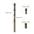 thumbnail image 2 of Uxcell 10 Packs 4.5mm Black Nitride & Gold Titanium Coated High Speed Steel (HSS) 4341 Twist Drill Bits, 2 of 5