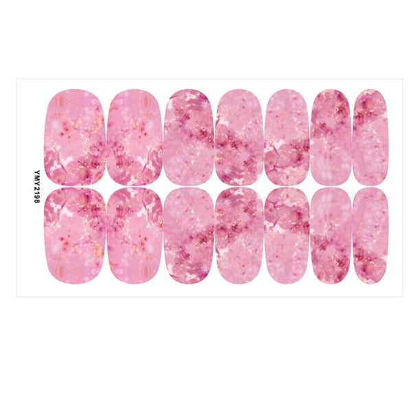 Soidarity Calcomanías para decoración de uñas para niñas, parche envolvente completo autoadhesivo, resistente al agua, hermosa aplicación impresa, Kit Arte de uñas Tipo 2 Soidarity CE012405-02B