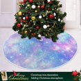 thumbnail image 6 of FMSHPON Magic Galaxy Star Print Pattern Xmas Christmas Tree Skirt Stand Mat for Holiday Party Decoration Indoor Outdoor 48 inches, 6 of 6
