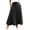 17# Black, variant on Huankd Womens A Line Midi Skirt Vintage Button Down Swing Skirt High Waisted Slit Pleated Skirt with Pockets Black M