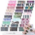 thumbnail image 1 of XEAOHESY 30 hojas de tiras de esmalte de uñas de color degradado, pegatinas autoadhesivas para presionar en las uñas, envolturas completas para uñas para mujeres, arte de uñas con lima de uñas, 1 of 5
