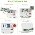 thumbnail image 3 of KeeKit Digital Travel Alarm Clock, Large LCD Display Front Button with Date, Temperature, Snooze, Backlight, AAA Battery Operated(Not Included), Desk Clock for Home, Office, Travel, 3 of 8
