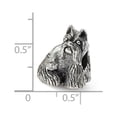 thumbnail image 4 of Miniature Schnauzer Charm .925 Sterling Silver Antiqued Finish Reflection Beads, 4 of 5