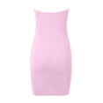 thumbnail image 5 of WEIGFI Womens Dresses Summer Casual Wedding Guest Elegant Party Dress Off The Shoulder Strapless Evening Gown Bodycon Stretchy Slim Fit Solid Color Party Wear Comfort Vacation Sundress,Pink,S, 5 of 5