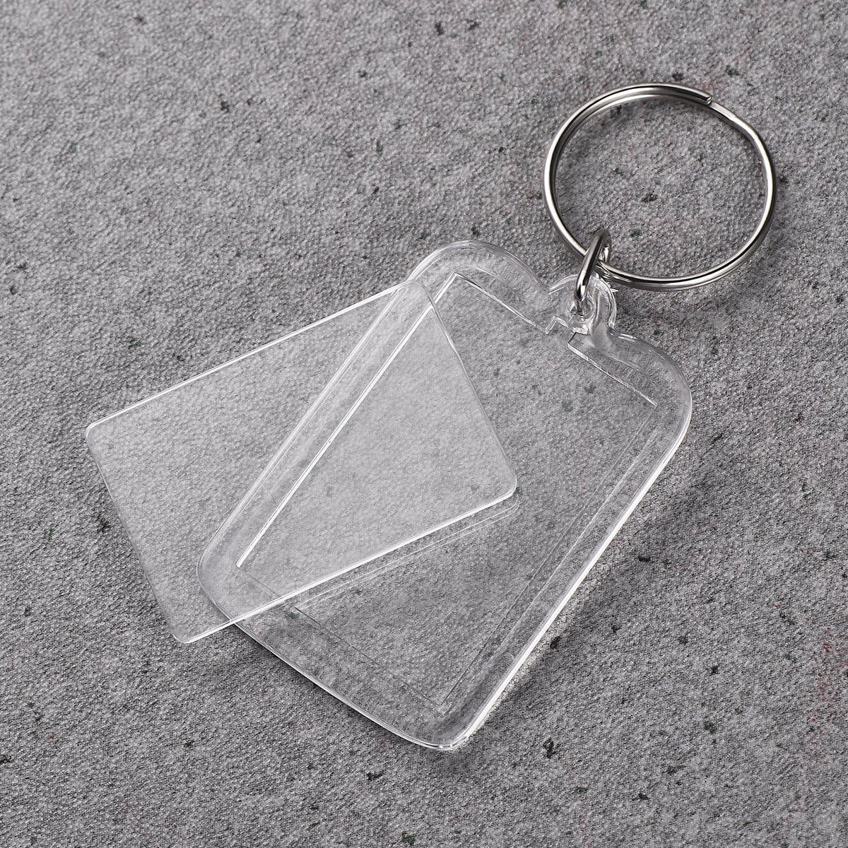 SEWOART 10-Pack Transparent Photo Insert Keychains Metal Key Gifts for Friends Keys