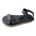 thumbnail image 3 of Sandalias de paja con suela de mimbre para mujer con sandalias de una palabra con suela gruesa Wmkox8yii  shjk2683, 3 of 3