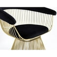 thumbnail image 5 of Modrest Chandler Black Velvet & Gold Dining Chair, 5 of 5