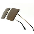 thumbnail image 2 of Oversized Sunglasses Women Vintage Lady Square Rimless Brown Lentes Gafas, 2 of 9