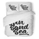 thumbnail image 1 of Juego de Ropa de Cama 3 Piezas ABPHQTO Sun Sand Sea Ink Hand Lettering Funda Nórdica Doble con 2 Fundas de Almohada, 1 of 1