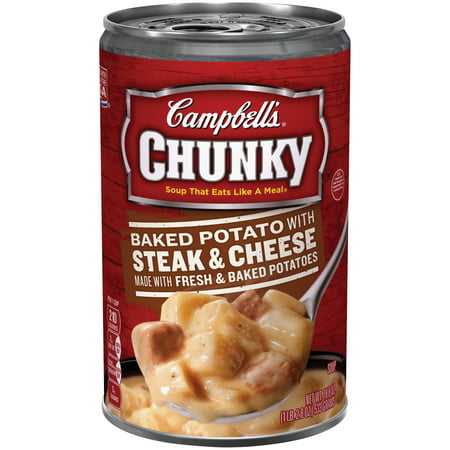 Campbell's Chunky Baked Potato with Steak & Cheese Soup, 18.8 oz ...