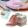 thumbnail image 6 of MOQIN 10 Pack Kitchen Dishcloths - Does Not Shed Fluff - No Odor Reusable Dish Towels, Super Absorbent Coral Plush Cleaning Cloths, Nonstick Oil Washable Fast Drying, 6 of 9