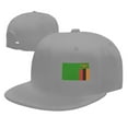 thumbnail image 4 of Flat Bill Brim Hat Adjustable Baseball Cap Flag Of Zambia Mens Women Snapback Trucker Hat, 4 of 7