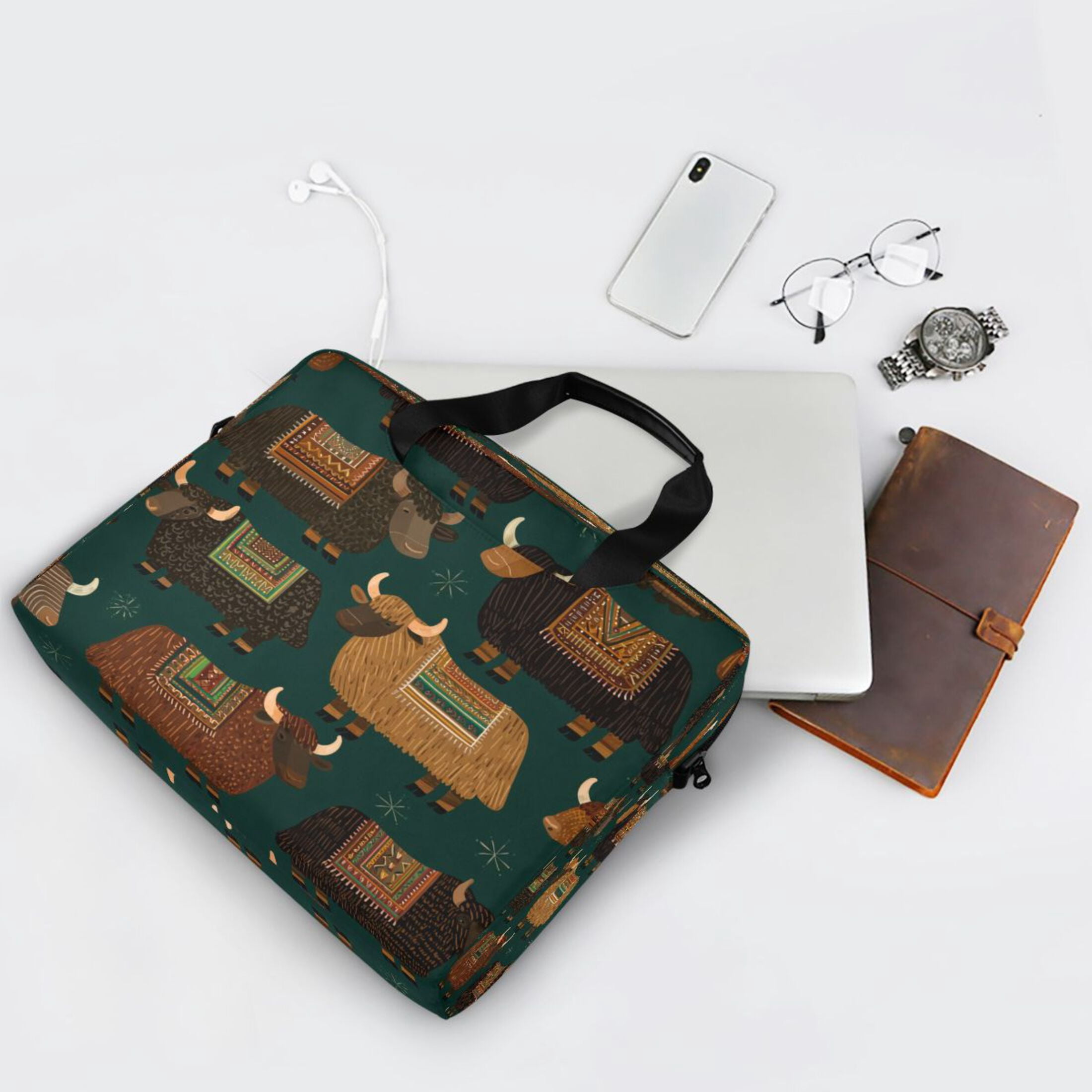 Laptop Bag Laptop Briefcase 15.7 x 3 x 11.8 Inches Laptop Bag Briefcases Laptop Storage Travel Laptop Bag Work Laptop Bag Grey Cattle