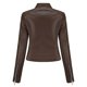 thumbnail image 3 of Chaqueta de cuero de ajuste regular con cremallera informal para mujer, 3 of 4