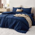 thumbnail image 1 of Queen Comforter Set With Sheets - 4 Pieces Soft Navy Blue Bedding Sets, 1 of 10