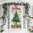 thumbnail image 6 of Seyotauo Christmas Door Cover Decoration Front Door Backdrop Window Cover House Santa Christmas Tree Snowman Outdoor Sign for Home Wall Indoor Party Decorations 80 x 36 Inch, 6 of 6