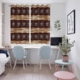 thumbnail image 4 of Star Vintage Kitchen Curtains Window Panels, Western Country Stars Brown Wooden Insulated Window Treatment Curtain, Grommet Curtains for Bedroom/Living Room/Bathroom, 2 Piece 52"Wx72"L, 4 of 8