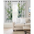 thumbnail image 2 of Spring Botanical Green Blackout Curtains for Bedroom Living Room Darkening Curtains 63 Inches Long Farmhouse Blooms Leaves Window Curtain 2 Panels Set Window Treatment Grommet Drapes 52"x63", 2 of 9