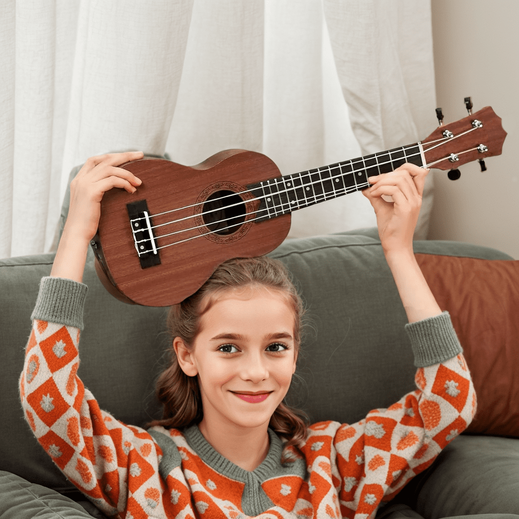 Likegreen 21" Ukulele for Beginner Kids with Free Gig Bag, High-Quality Wood