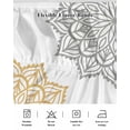 thumbnail image 6 of Bohemia Grey Yellow Floral Bed Skirt King Size 18 Inch Drop, Boho Flowers Vintage Adjustable Elastic Dust Ruffles Bedskirt for King Bed Wrap Around Pleated Mattress Frame Cover, 6 of 9