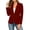 1# Wine, variant on 2026 Summer Women's Casual Blazer Jacket - Lightweight Fully Lined Classy Work Office Button Suit with Pockets Khaki 2XL