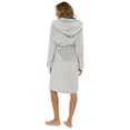 thumbnail image 2 of Bras & Honey Womens Cuff Detail Hooded Robe Grey 16-18, 2 of 2