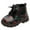 Black, variant on Ccpelsie Toddler Boots Girls Ankle Toddler Girl Boot Kids Boots Warm Shoes Birthday Party(Black,6)