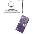 thumbnail image 2 of Wallet Case for Xiaomi Redmi Note 10 4G(Not 5G) with 3D Butterfly Embossing Slim Flip PU Leather Magnetic Closure Credit Card Slots Holder Cover for Redmi Note 10S HZD Rhinestone De Purple, 2 of 14