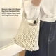 thumbnail image 5 of Jumpingount Bolso de cubo tejido para mujer, bolsos huecos de malla transpirable, bolso de mano tejido de Color sólido, accesorios de Picnic al aire libre Bolsas de mensajero y de hombro Amarillo Jumpingount AP011970-03, 5 of 6