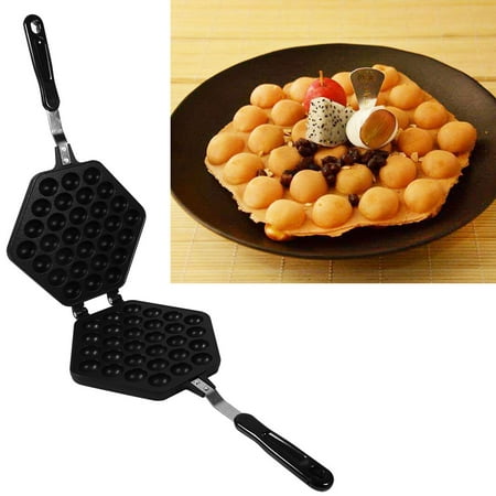 Ejoyous Egg Bubble Waffle Baking Mold Pan, Aluminum Alloy Non-stick DIY Eggettes Pan Egg Bubble Cake Baking Mold Plate Using for (Best Cupcake Pans To Use)