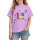 thumbnail image 2 of Blusas y camisas de manga corta con cuello redondo para niños y niñas, camisetas gráficas de manga corta, blusas con estampados bonitos para la temporada escolar., 2 of 9